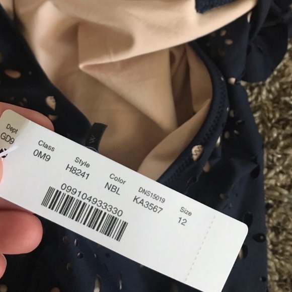 J. Crew laser cut out eyelet swimsuit - Picture 4 of 7